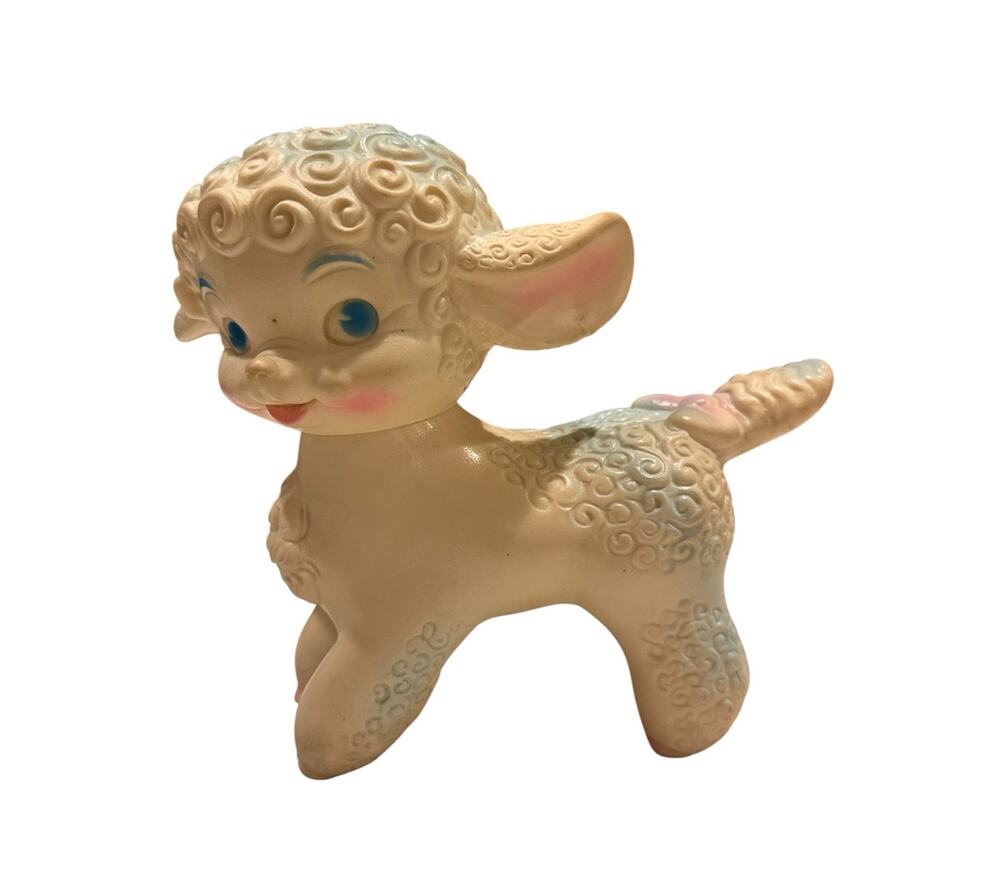 ViNTaGe 1962 Edward Mobley Rubber Lamb NO Squeak Squeaker Toy W Germany